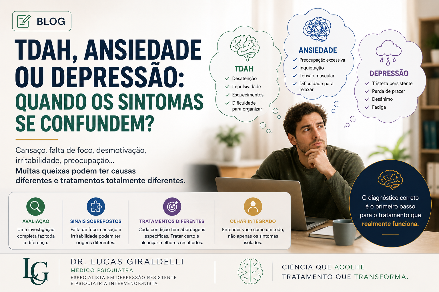TDAH, ansiedade ou depressão: quando os sintomas se confundem?